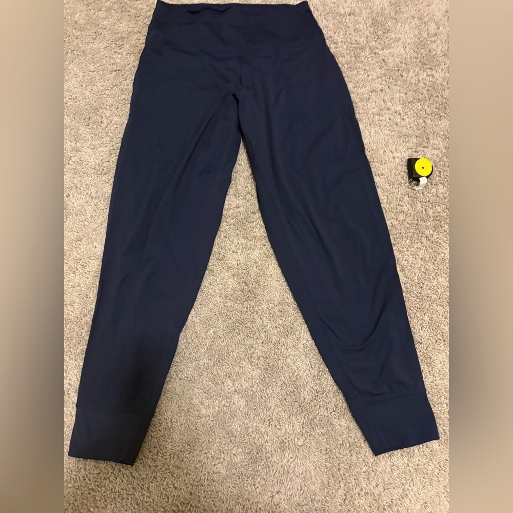 Navy Blue High-Waisted Joggers